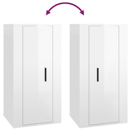 Tv-wandmeubel 40x34,5x80 cm hoogglans wit MeubelReus