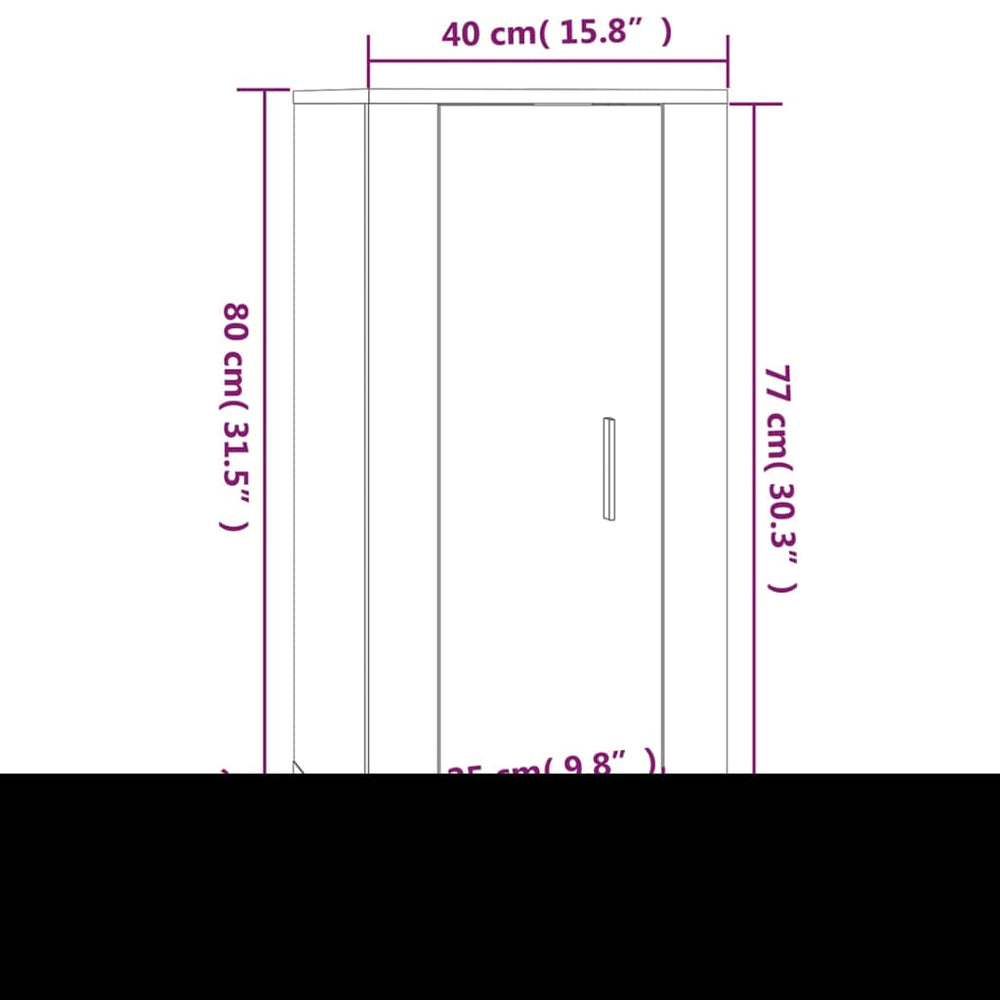 Tv-wandmeubel 40x34,5x80 cm gerookt eikenkleurig MeubelReus