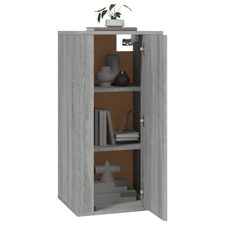 Tv-wandmeubel 40x34,5x80 cm grijs sonoma eikenkleurig MeubelReus