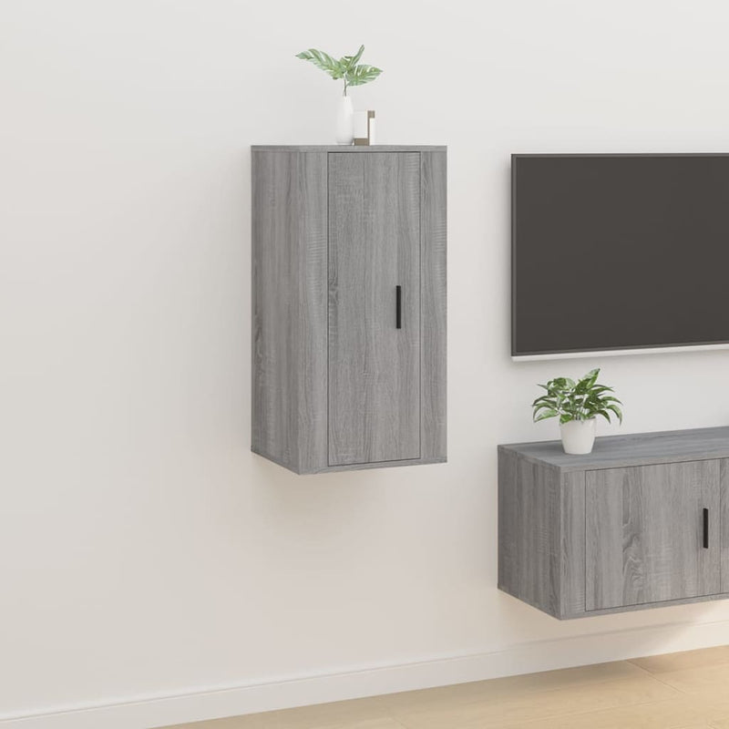 Tv-wandmeubel 40x34,5x80 cm grijs sonoma eikenkleurig MeubelReus