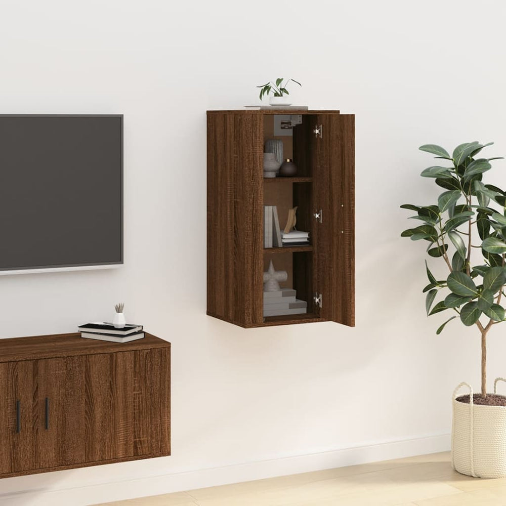 Tv-wandmeubel 40x34,5x80 cm bruin eikenkleur MeubelReus