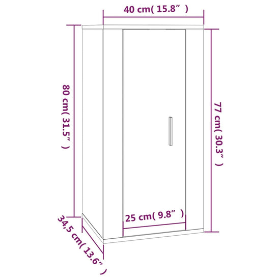 Tv-wandmeubel 40x34,5x80 cm bruin eikenkleur MeubelReus