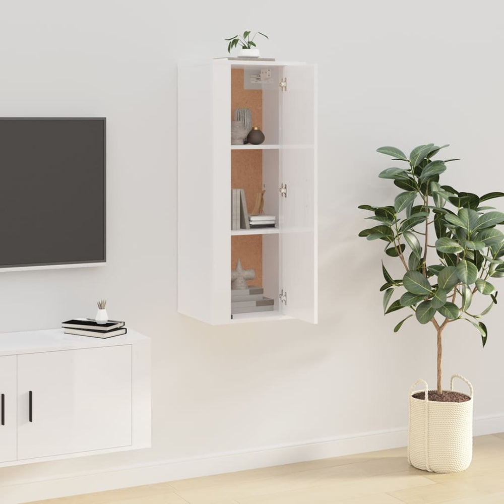 Tv-wandmeubel 40x34,5x100 cm hoogglans wit MeubelReus