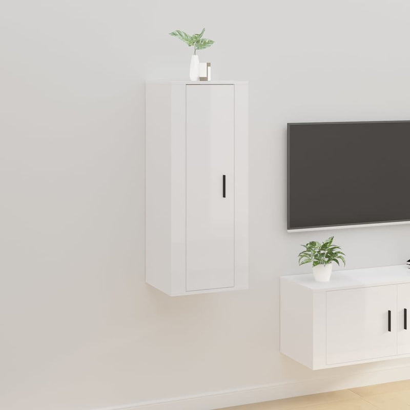 Tv-wandmeubel 40x34,5x100 cm hoogglans wit MeubelReus