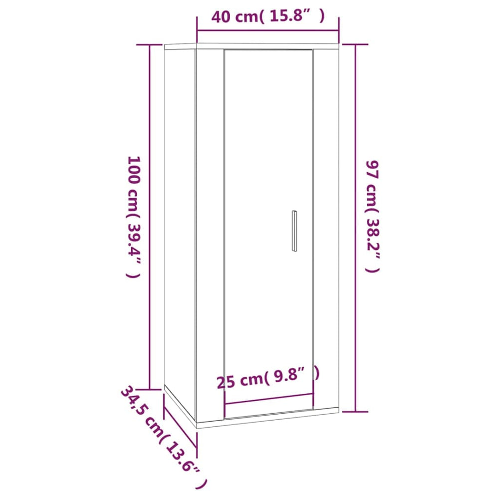 Tv-wandmeubel 40x34,5x100 cm sonoma eikenkleurig MeubelReus