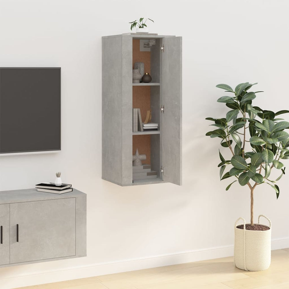Tv-wandmeubel 40x34,5x100 cm betongrijs MeubelReus
