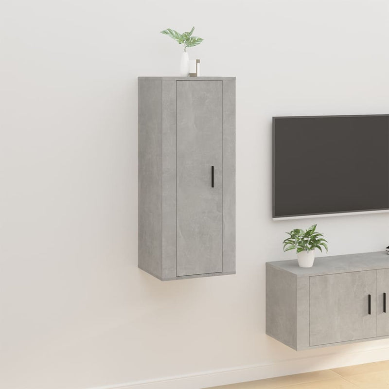 Tv-wandmeubel 40x34,5x100 cm betongrijs MeubelReus