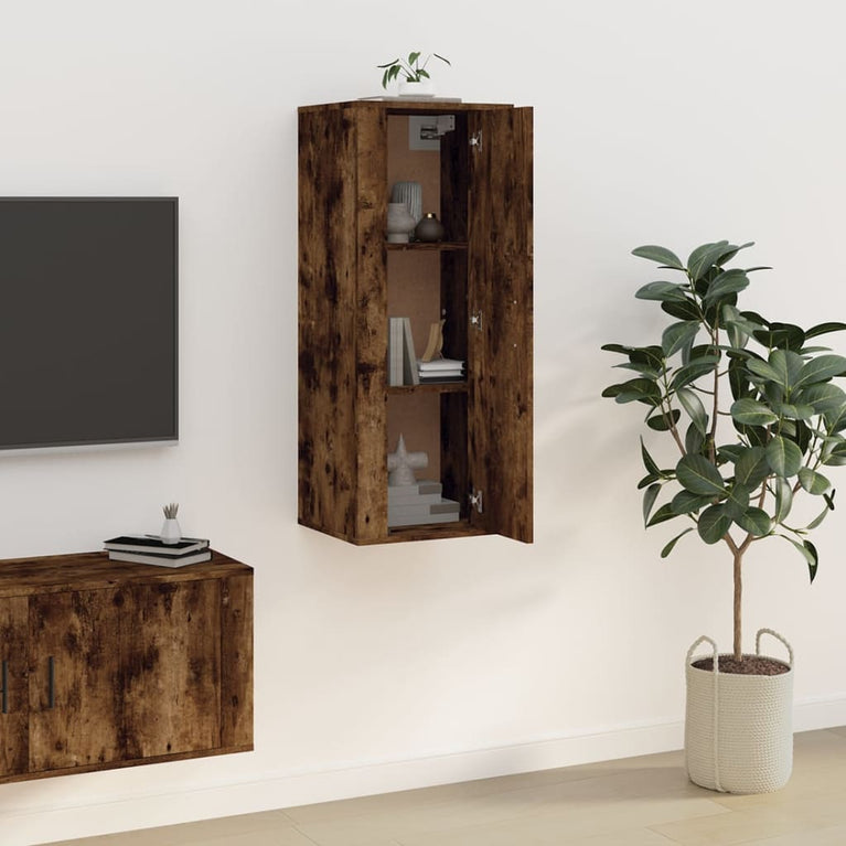 Tv-wandmeubel 40x34,5x100 cm gerookt eikenkleurig MeubelReus