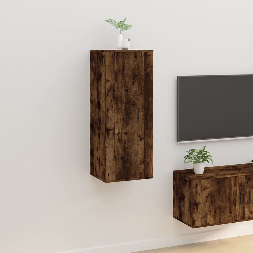 Tv-wandmeubel 40x34,5x100 cm gerookt eikenkleurig MeubelReus