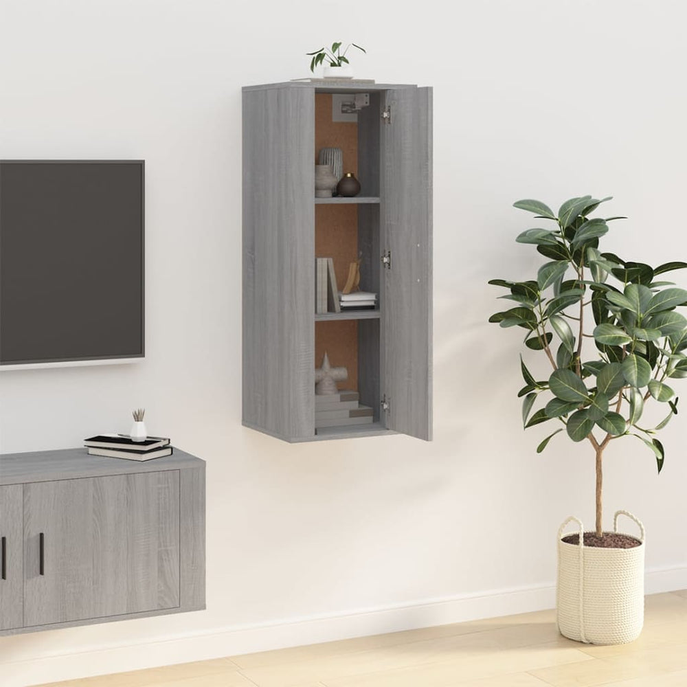 Tv-wandmeubel 40x34,5x100 cm grijs sonoma eikenkleurig MeubelReus