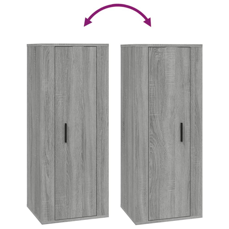 Tv-wandmeubel 40x34,5x100 cm grijs sonoma eikenkleurig MeubelReus