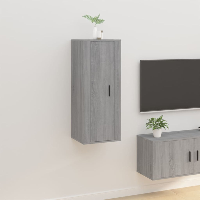 Tv-wandmeubel 40x34,5x100 cm grijs sonoma eikenkleurig MeubelReus