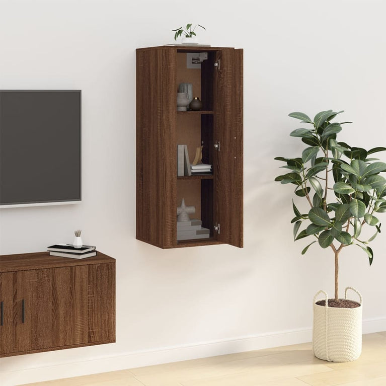 Tv-wandmeubel 40x34,5x100 cm bruin eikenkleur MeubelReus