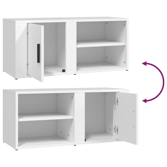Tv-meubels 2 st 80x31,5x36 cm bewerkt hout wit MeubelReus