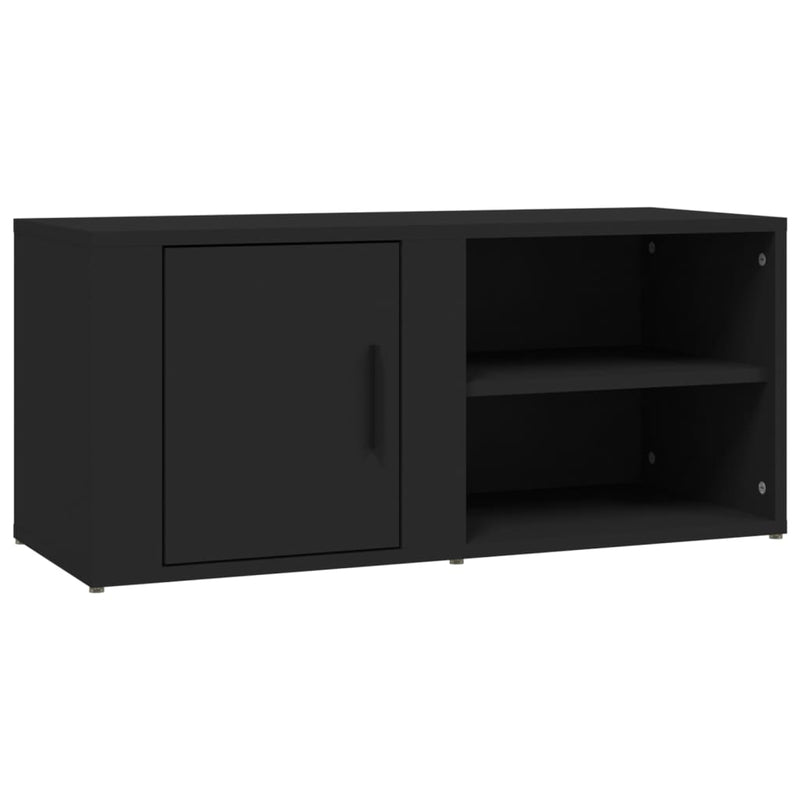 Tv-meubel 80x31,5x36 cm bewerkt hout zwart MeubelReus