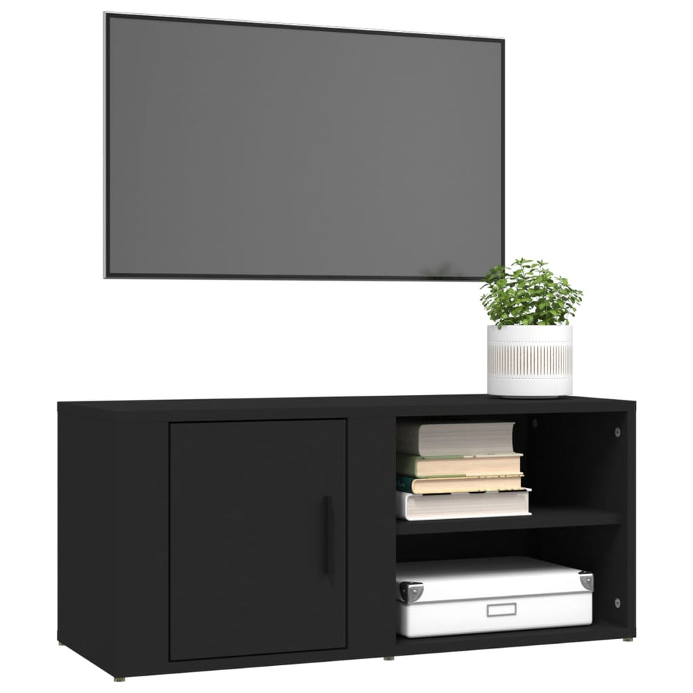 Tv-meubels 2 st 80x31,5x36 cm bewerkt hout zwart MeubelReus