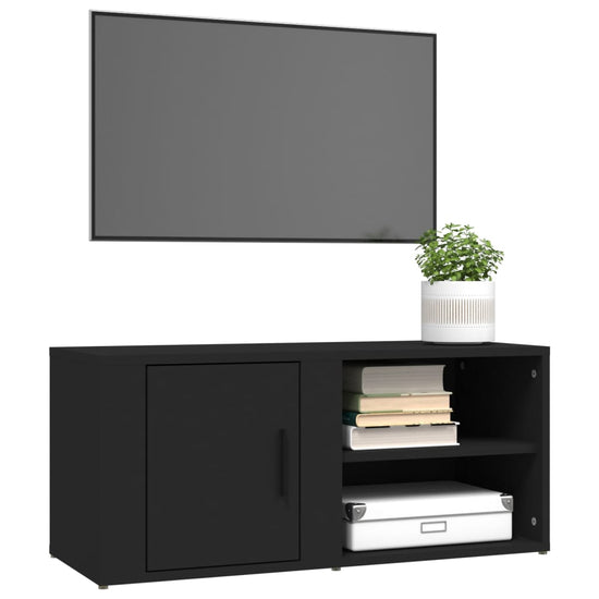 Tv-meubels 2 st 80x31,5x36 cm bewerkt hout zwart MeubelReus