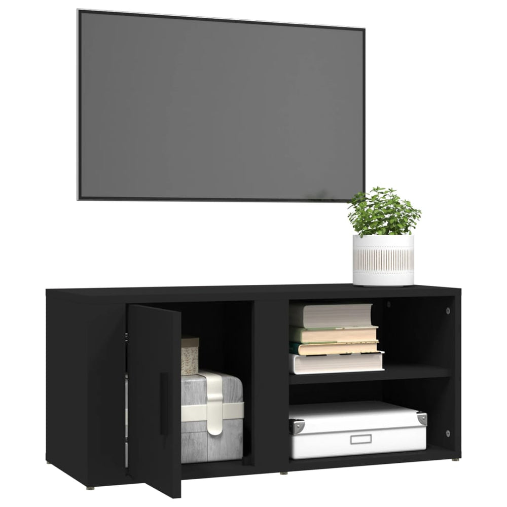 Tv-meubels 2 st 80x31,5x36 cm bewerkt hout zwart MeubelReus