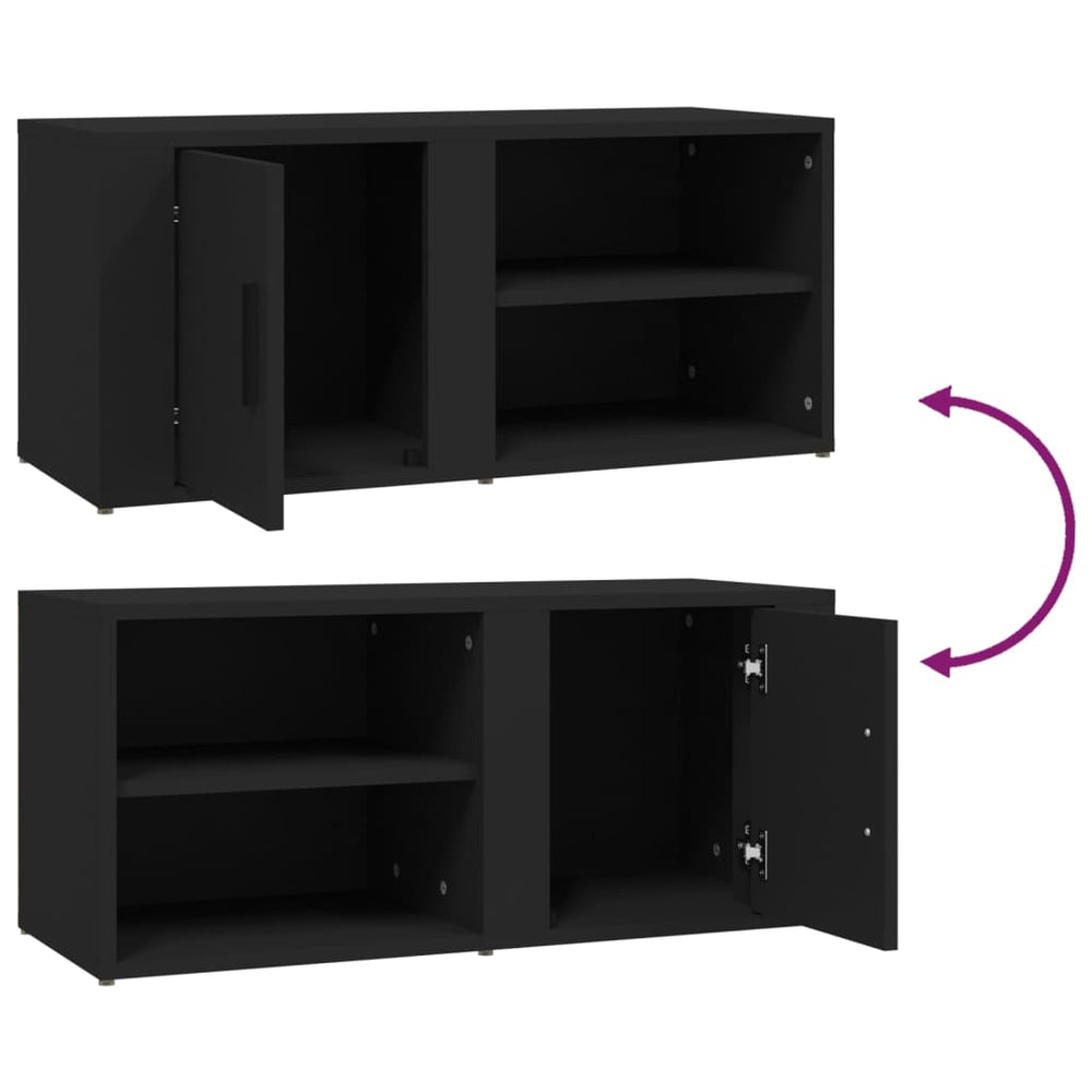 Tv-meubels 2 st 80x31,5x36 cm bewerkt hout zwart MeubelReus