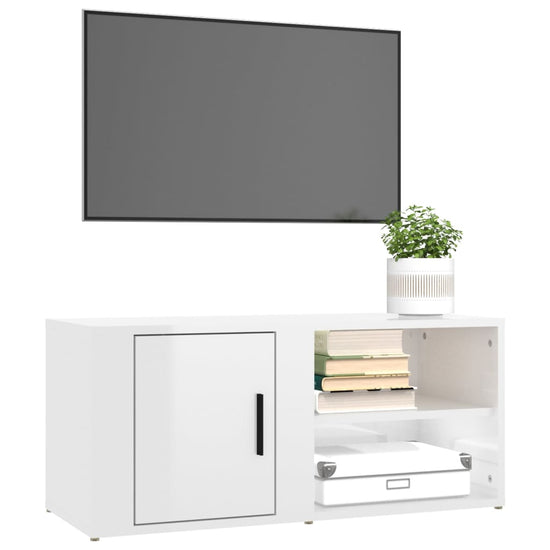 Tv-meubels 2 st 80x31,5x36 cm bewerkt hout hoogglans wit MeubelReus