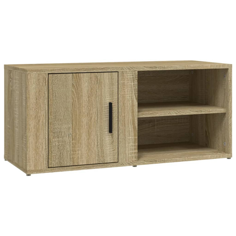 Tv-meubel 80x31,5x36 cm bewerkt hout sonoma eikenkleurig MeubelReus