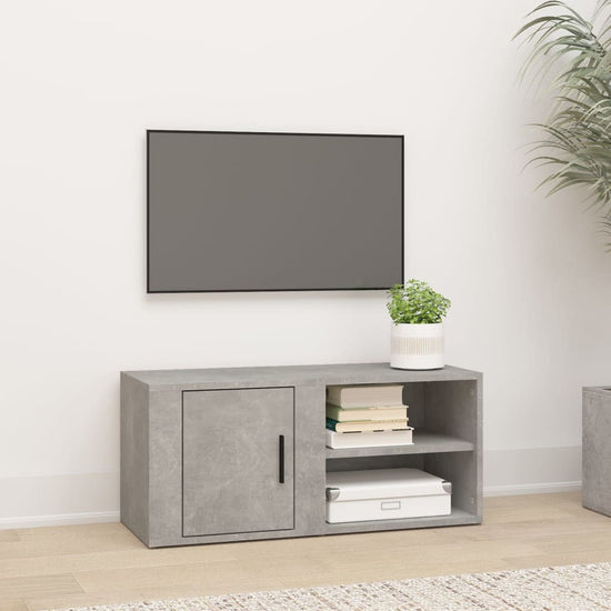 Tv-meubel 80x31,5x36 cm bewerkt hout betongrijs MeubelReus