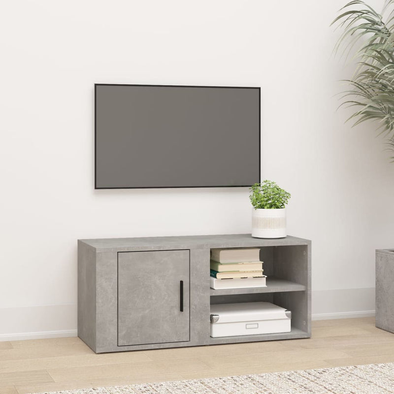 Tv-meubel 80x31,5x36 cm bewerkt hout betongrijs MeubelReus
