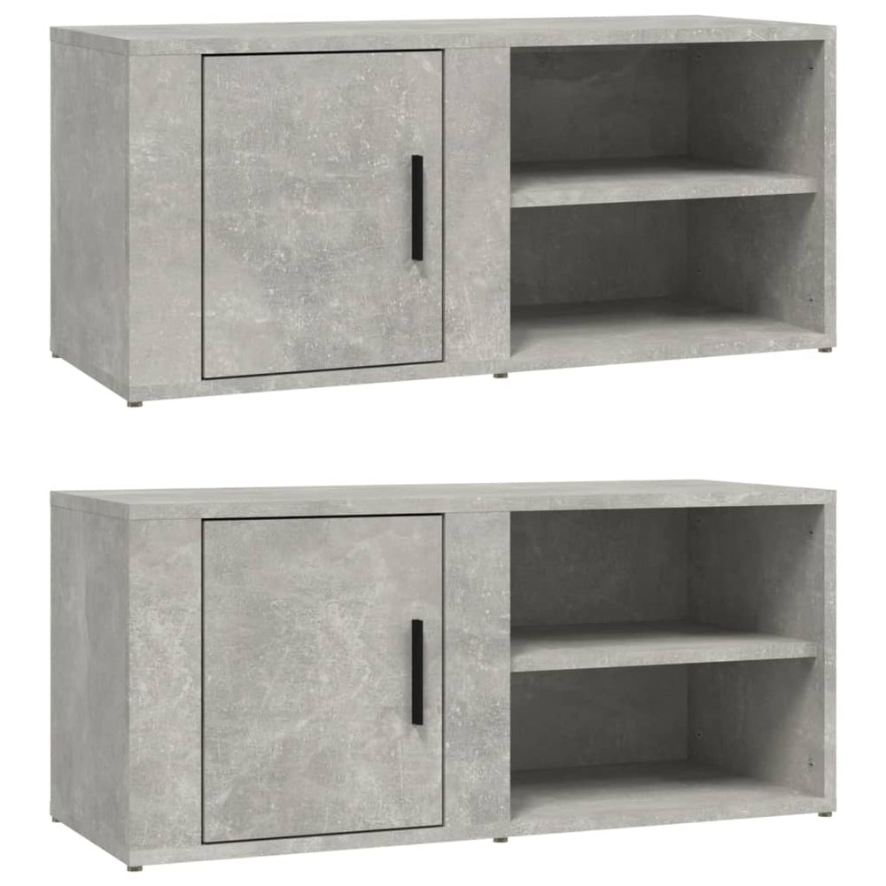 Tv-meubels 2 st 80x31,5x36 cm bewerkt hout betongrijs MeubelReus