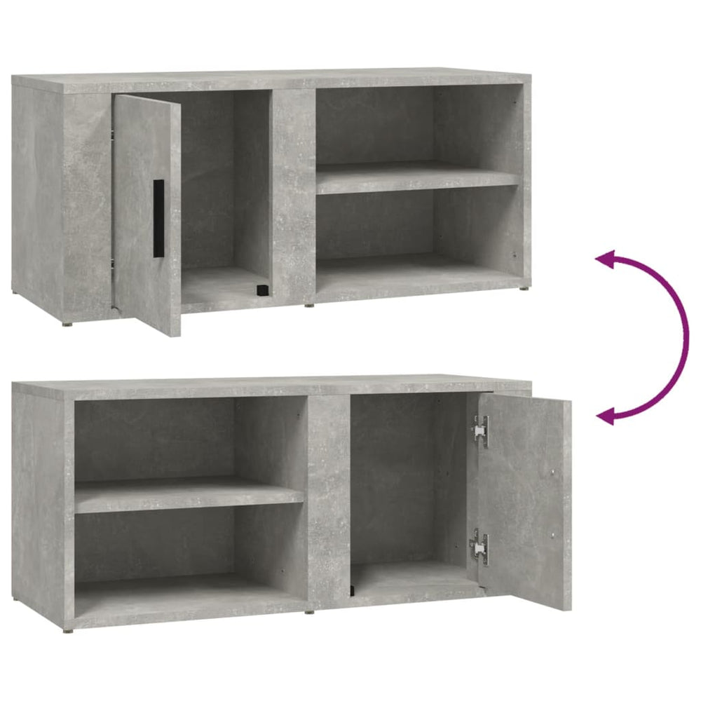 Tv-meubels 2 st 80x31,5x36 cm bewerkt hout betongrijs MeubelReus
