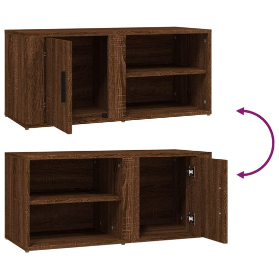 Tv-meubels 2 st 80x31,5x36 cm bewerkt hout bruin eikenkleur MeubelReus