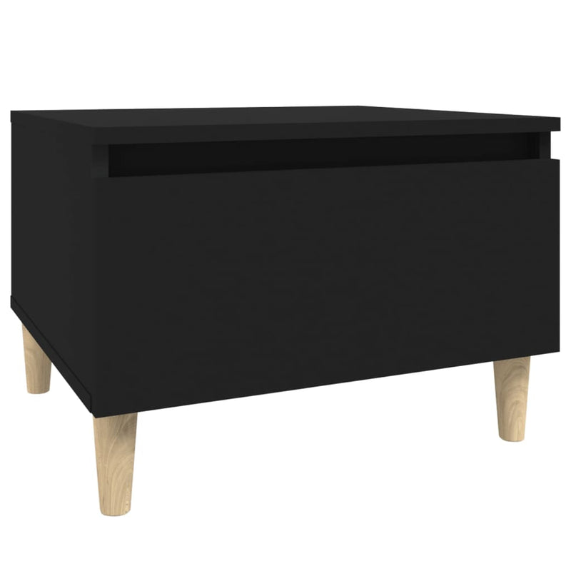 Bijzettafel 50x46x35 cm bewerkt hout zwart MeubelReus