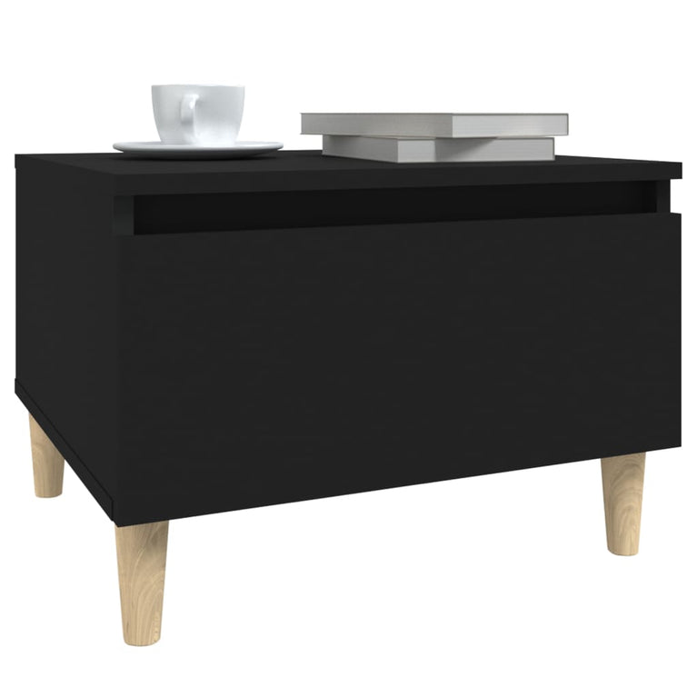 Bijzettafel 50x46x35 cm bewerkt hout zwart MeubelReus