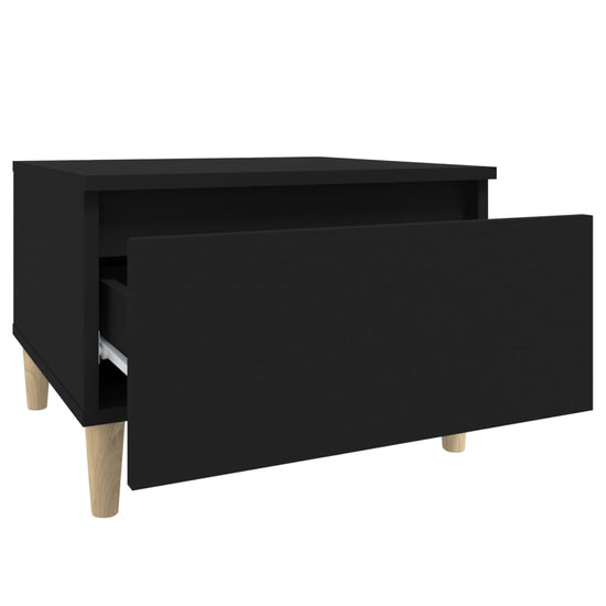 Bijzettafel 50x46x35 cm bewerkt hout zwart MeubelReus