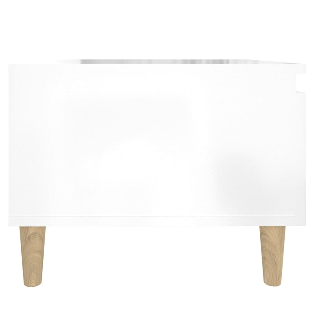 Bijzettafel 50x46x35 cm bewerkt hout hoogglans wit MeubelReus