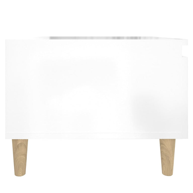 Bijzettafel 50x46x35 cm bewerkt hout hoogglans wit MeubelReus