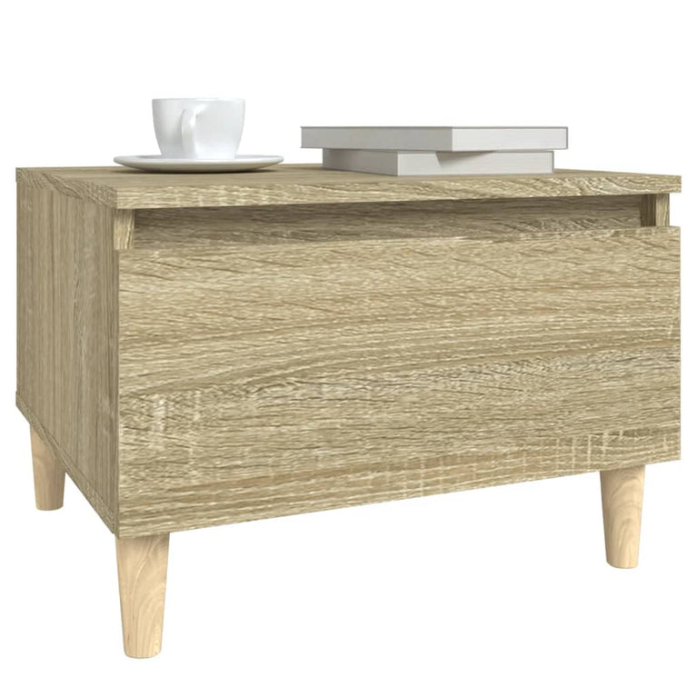 Bijzettafel 50x46x35 cm bewerkt hout sonoma eikenkleurig MeubelReus