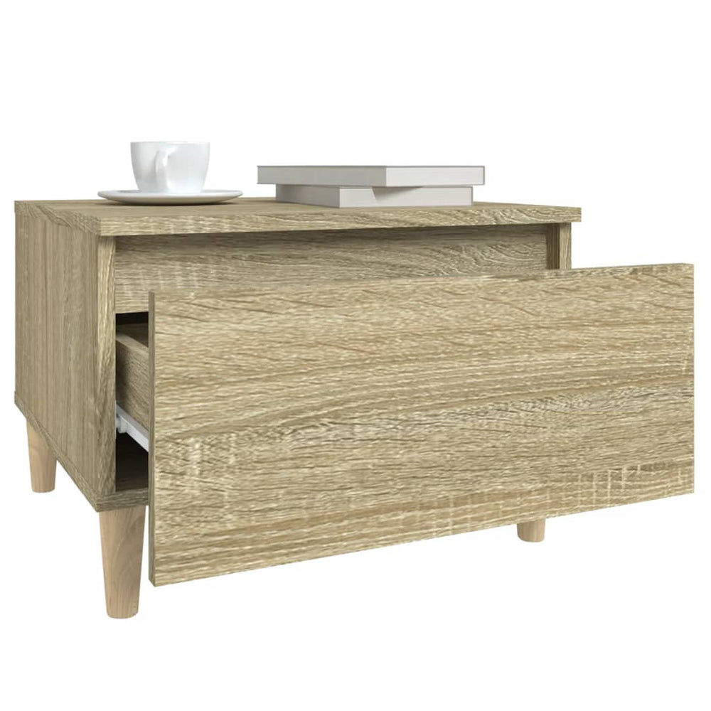 Bijzettafel 50x46x35 cm bewerkt hout sonoma eikenkleurig MeubelReus