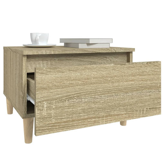 Bijzettafel 50x46x35 cm bewerkt hout sonoma eikenkleurig MeubelReus