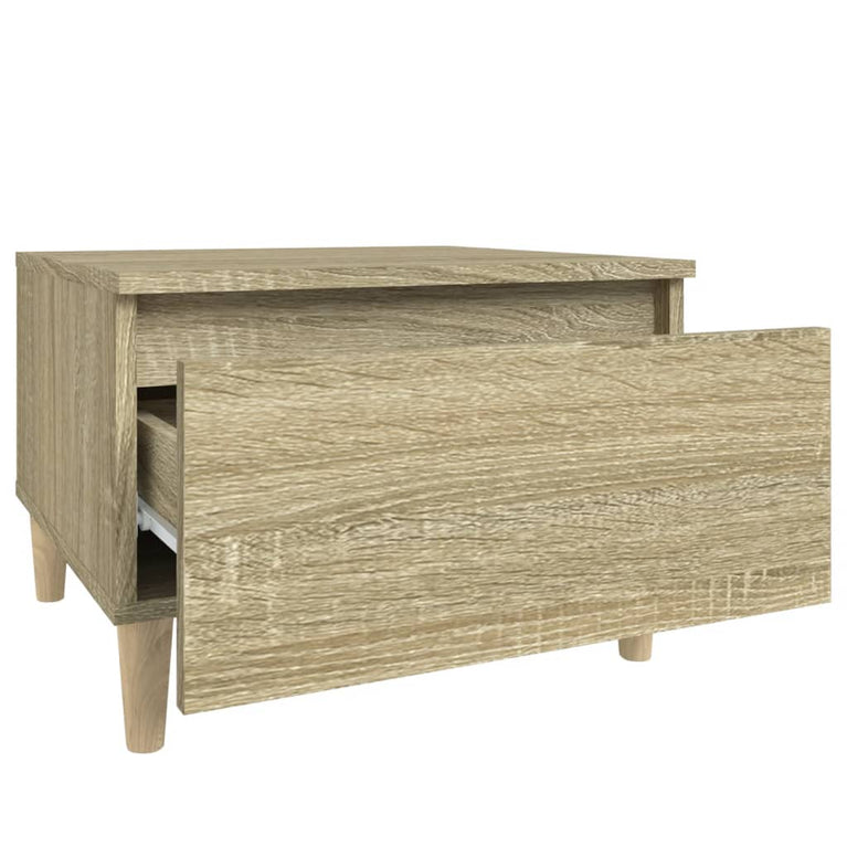 Bijzettafel 50x46x35 cm bewerkt hout sonoma eikenkleurig MeubelReus