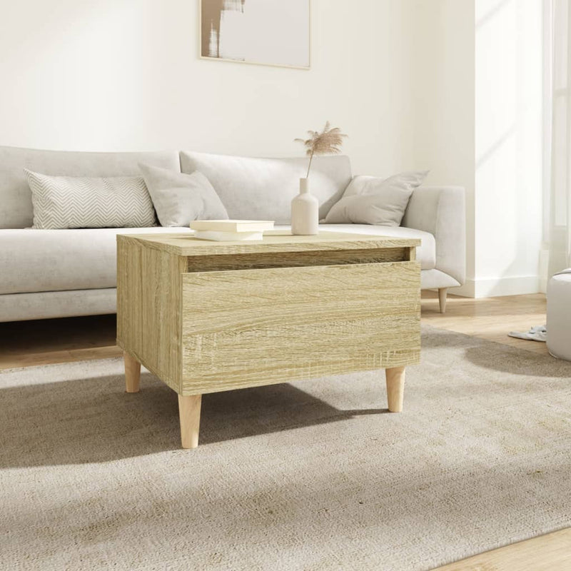 Bijzettafel 50x46x35 cm bewerkt hout sonoma eikenkleurig MeubelReus