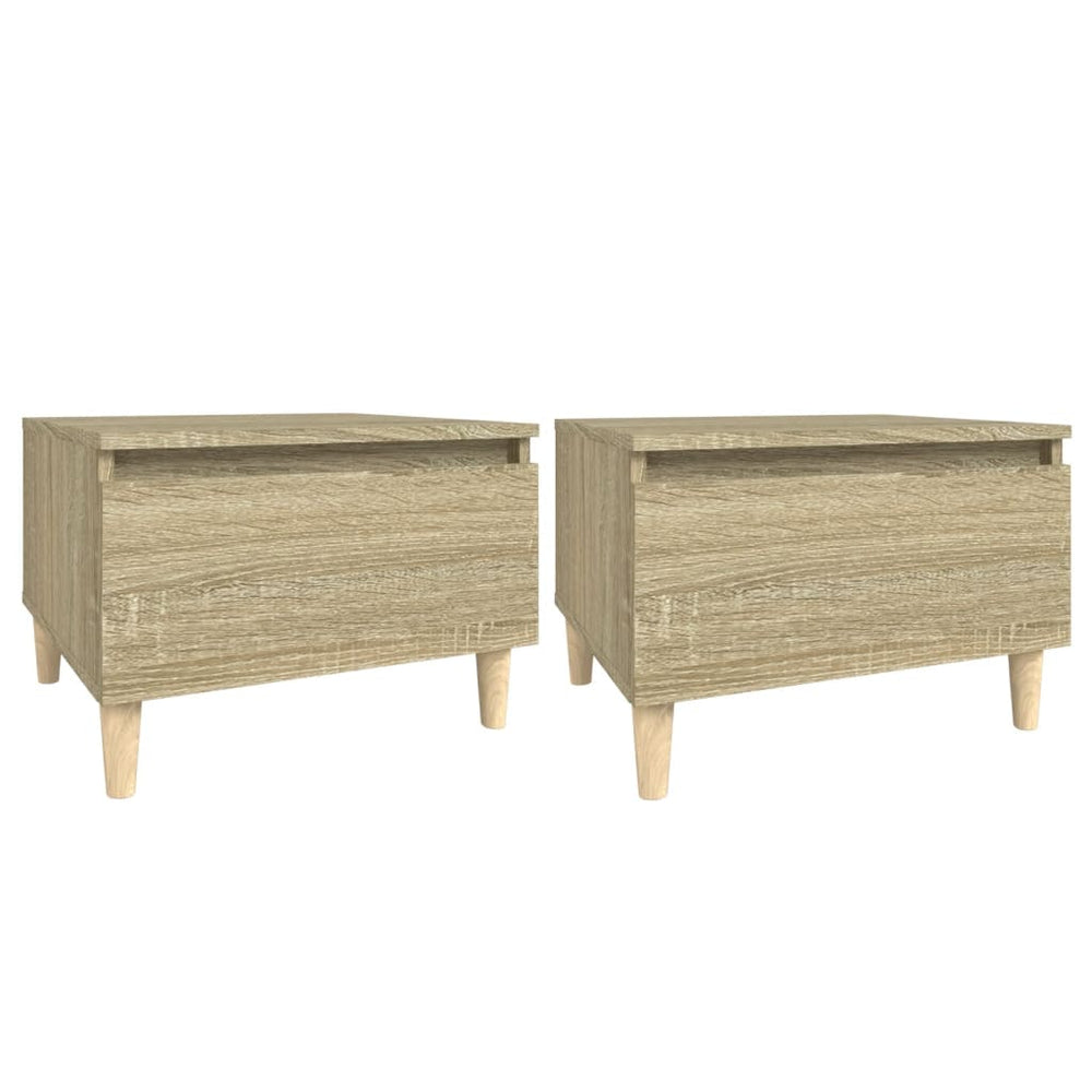 Bijzettafels 2 st 50x46x35 cm bewerkt hout sonoma eikenkleurig MeubelReus