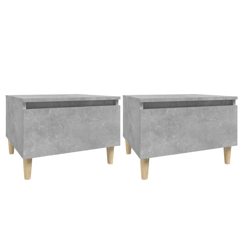 Bijzettafels 2 st 50x46x35 cm bewerkt hout betongrijs MeubelReus