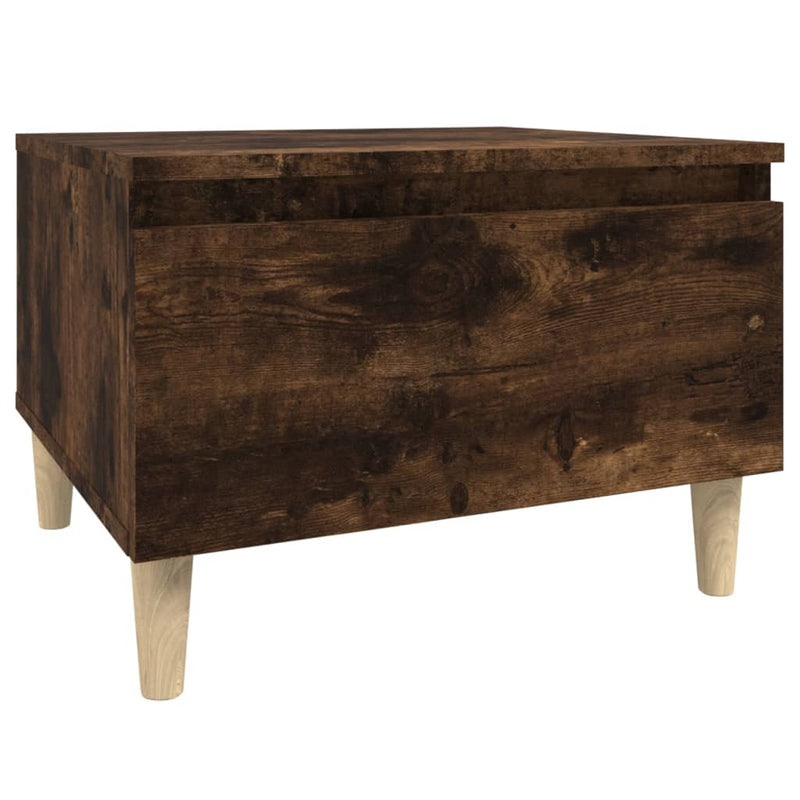 Bijzettafel 50x46x35 cm bewerkt hout gerookt eikenkleurig MeubelReus