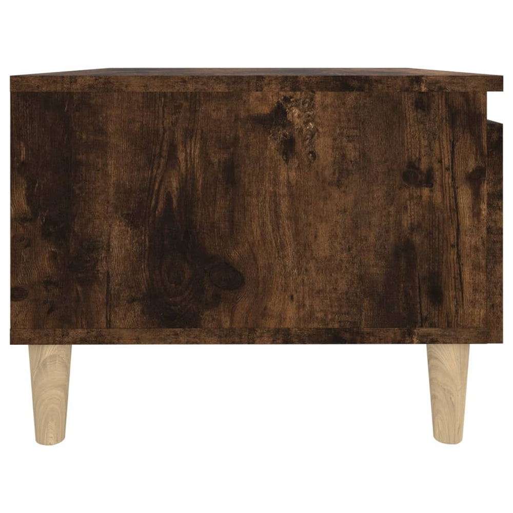 Bijzettafel 50x46x35 cm bewerkt hout gerookt eikenkleurig MeubelReus