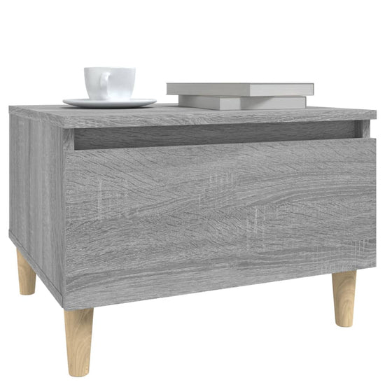 Bijzettafels 2 st 50x46x35 cm bewerkt hout grijs sonoma eiken MeubelReus