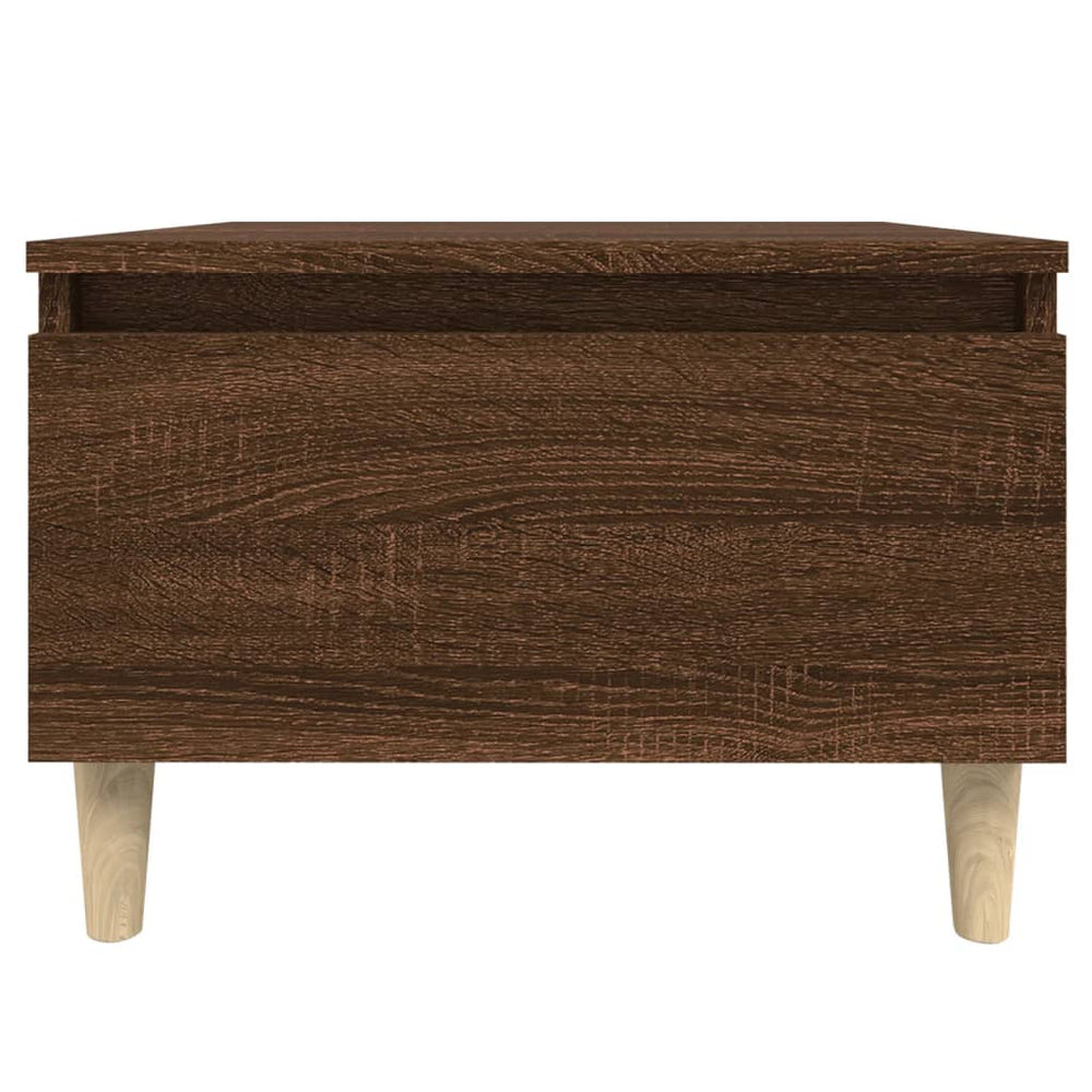 Bijzettafel 50x46x35 cm bewerkt hout bruin eikenkleur MeubelReus