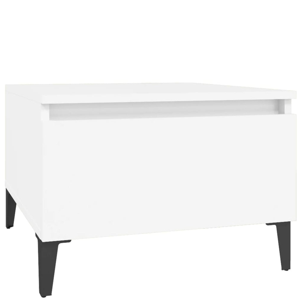 Bijzettafels 2 st 50x46x35 cm bewerkt hout wit MeubelReus