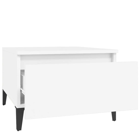 Bijzettafels 2 st 50x46x35 cm bewerkt hout wit MeubelReus