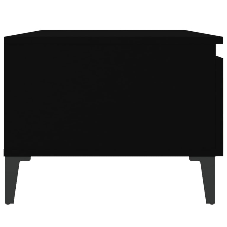 Bijzettafel 50x46x35 cm bewerkt hout zwart MeubelReus