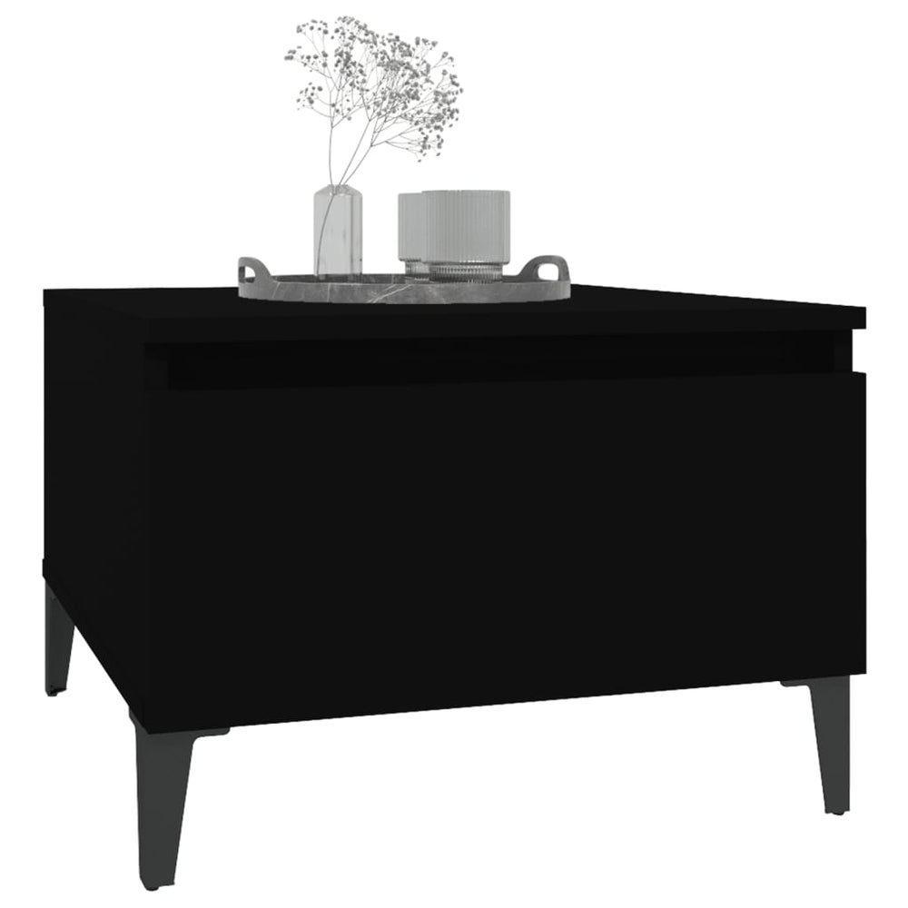 Bijzettafels 2 st 50x46x35 cm bewerkt hout zwart MeubelReus